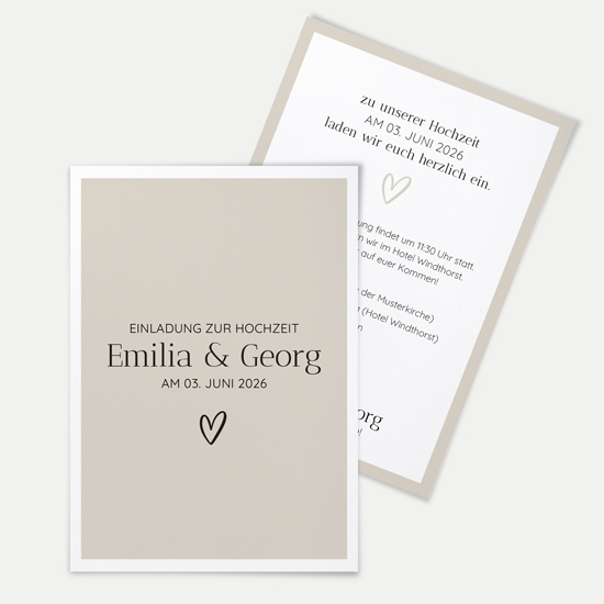 Postkarte DIN A6 im Hochformat - Minimalistisch "Latte Macchiato"