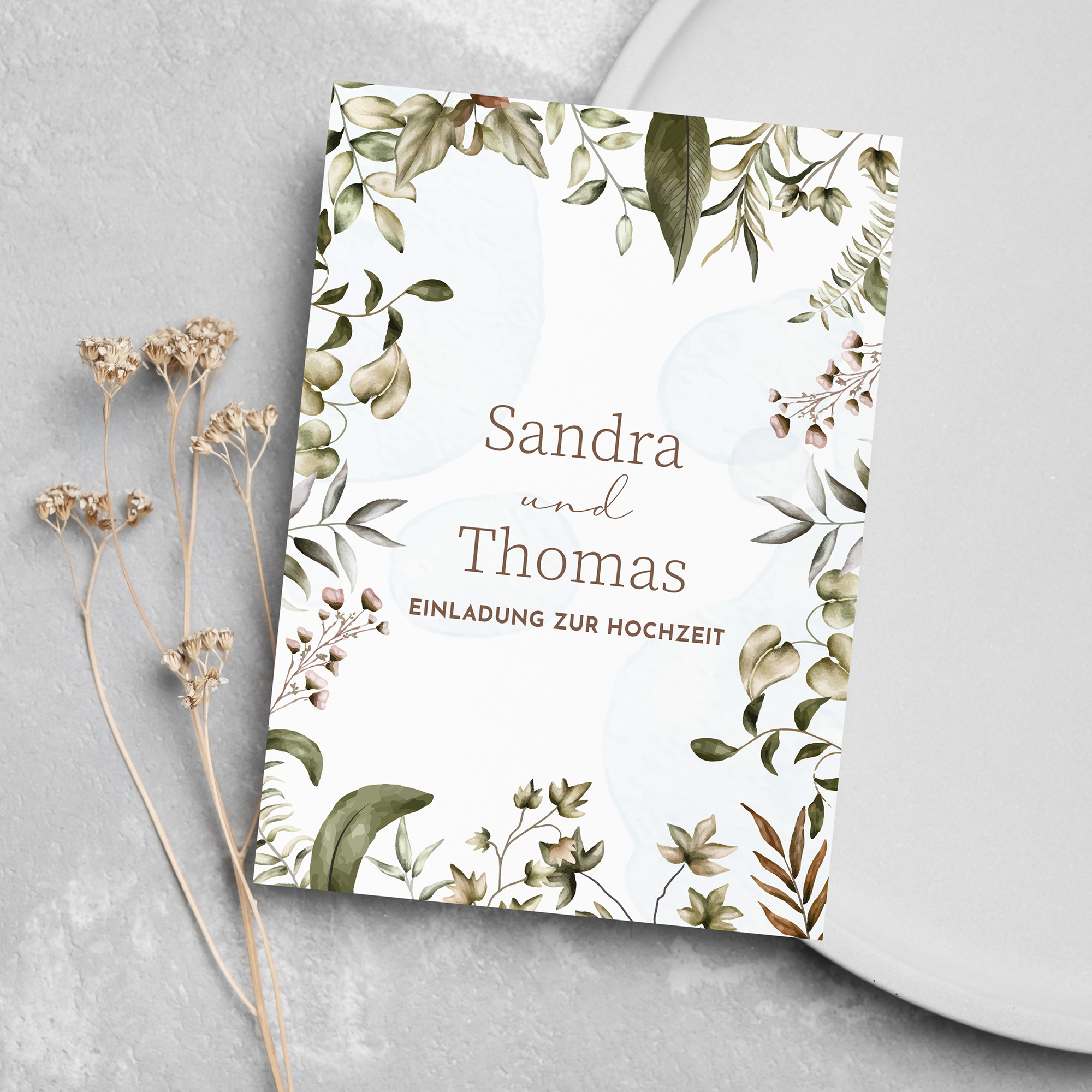 Postkarte DIN A6 im Hochformat - Boho "Nature Hold"