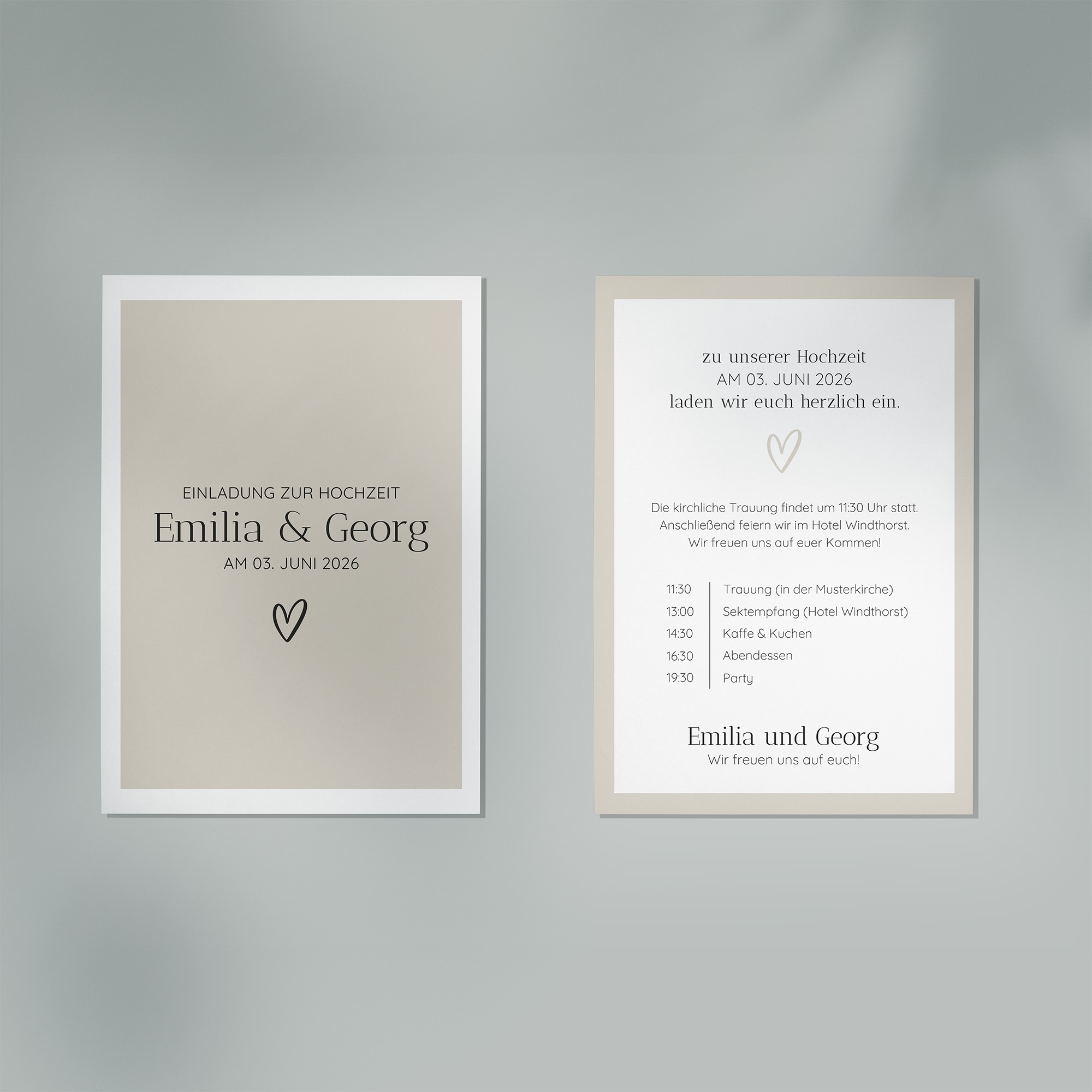 Postkarte DIN A6 im Hochformat - Minimalistisch "Latte Macchiato"