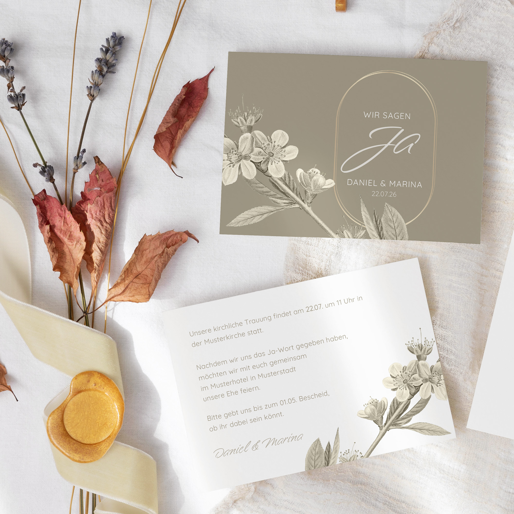 Postkarte DIN A6 im Querformat - Floral "Classic Flora"