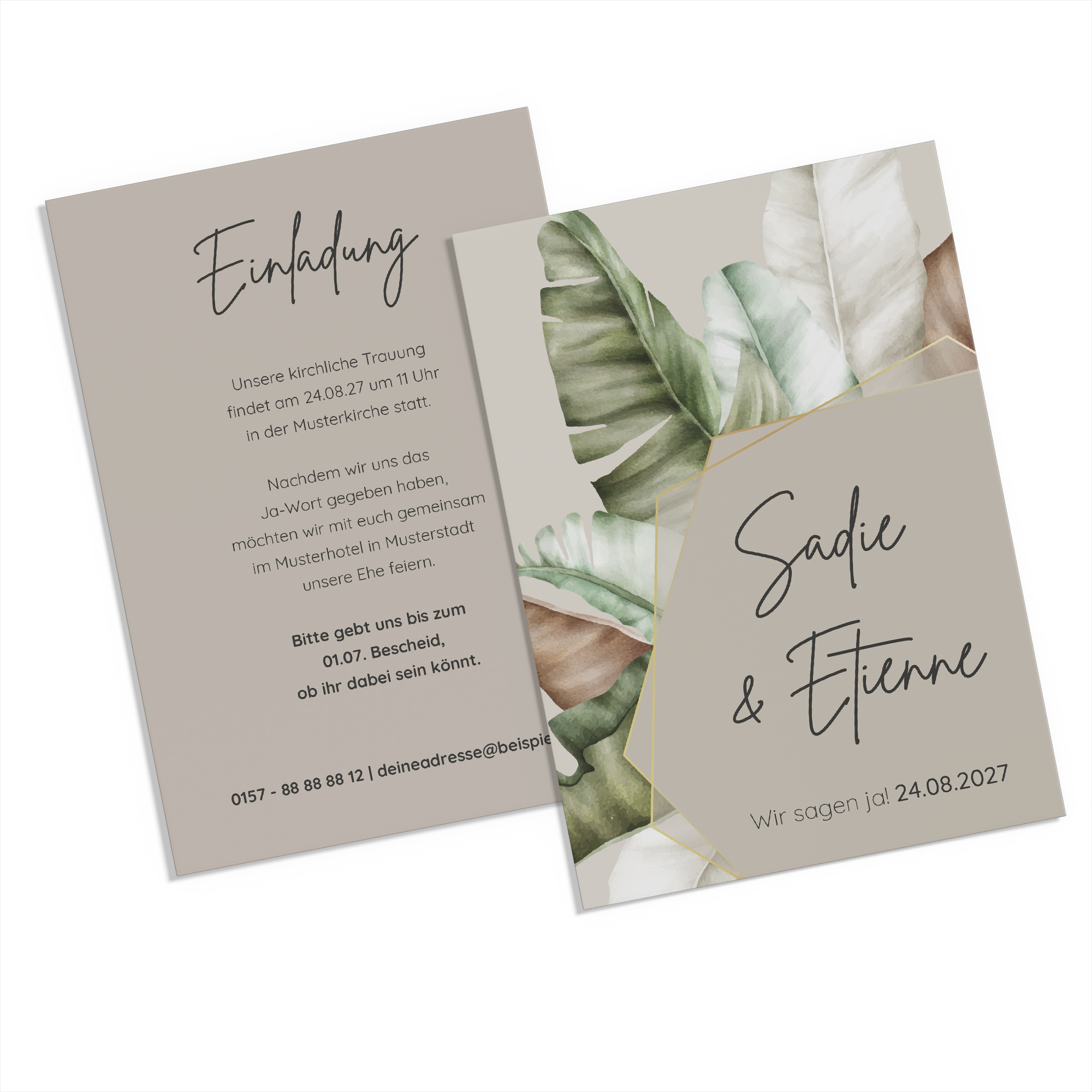 Postkarte DIN A6 im Hochformat - Greenery "Manila 02"