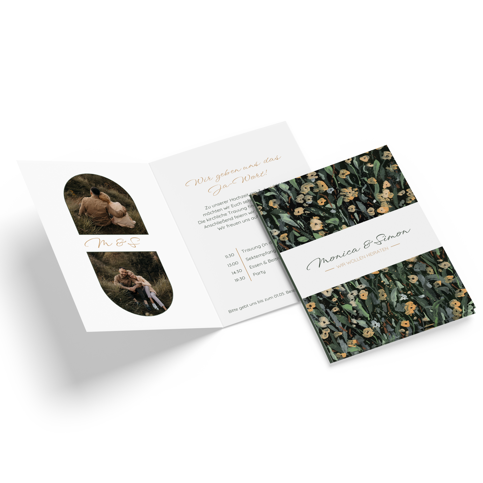 Klappkarte DIN A6 im Hochformat - Vintage - "La Campagna"