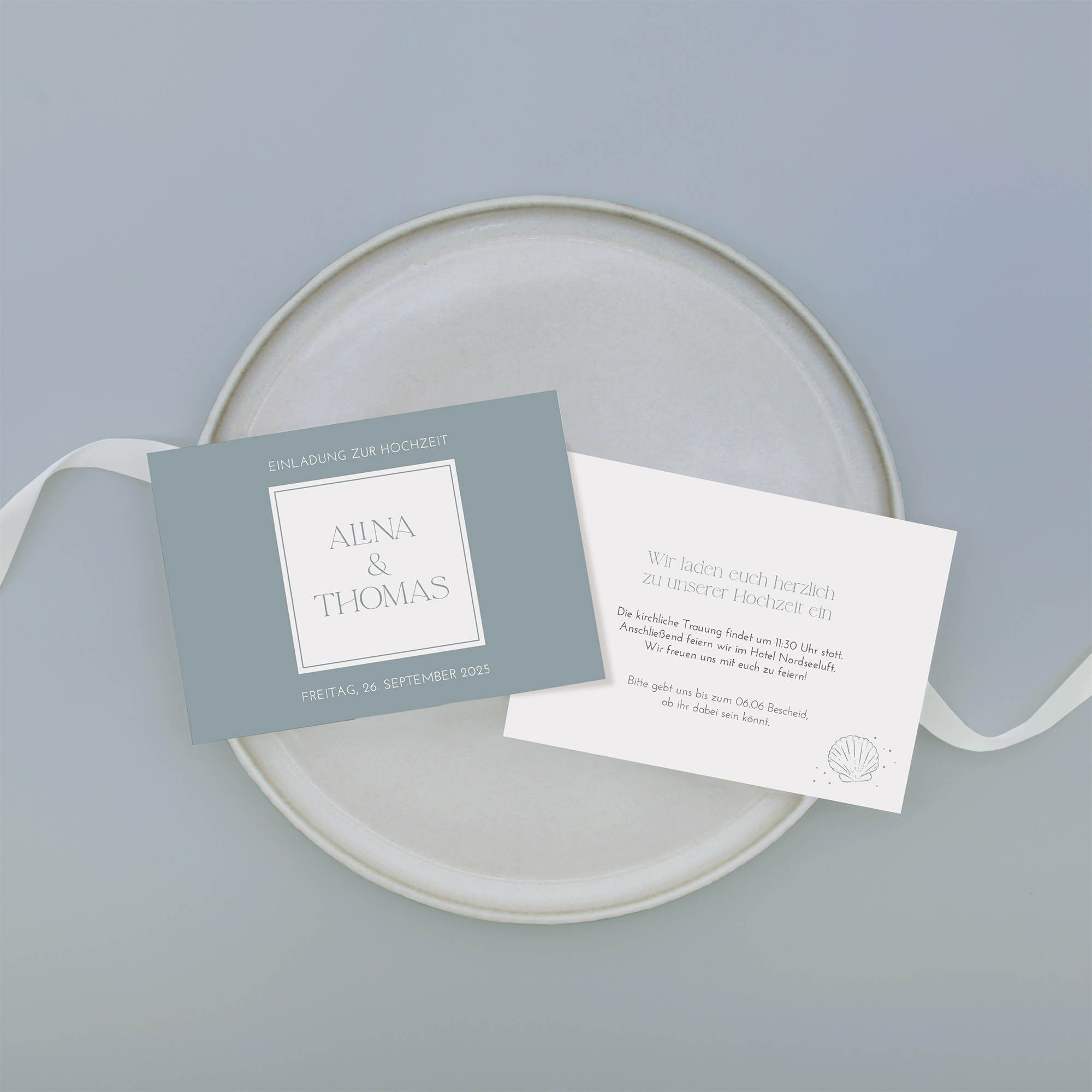 Postkarte DIN A6 im Querformat - Minimalistisch "Nordic Shore"