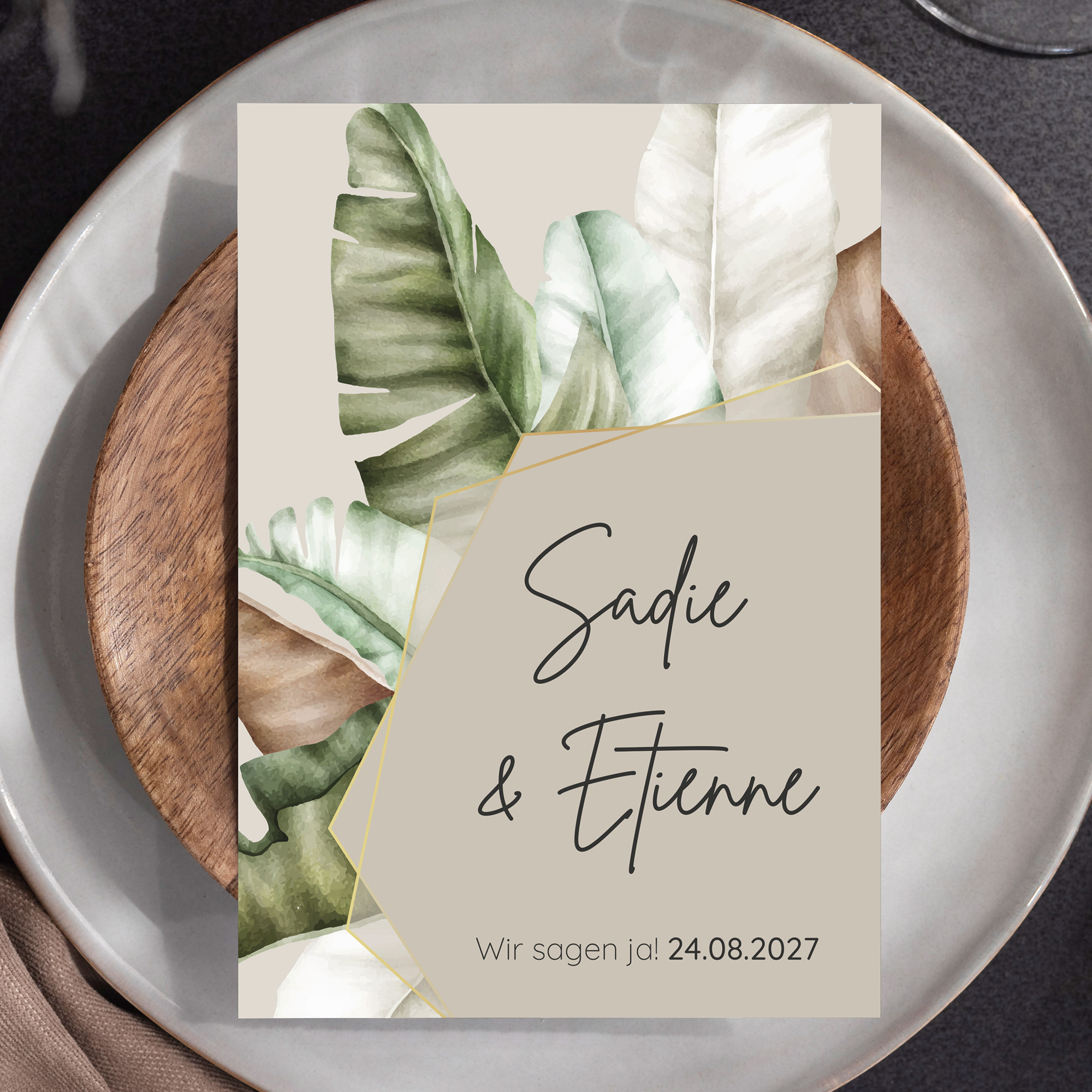 Postkarte DIN A6 im Hochformat - Greenery "Manila 02"