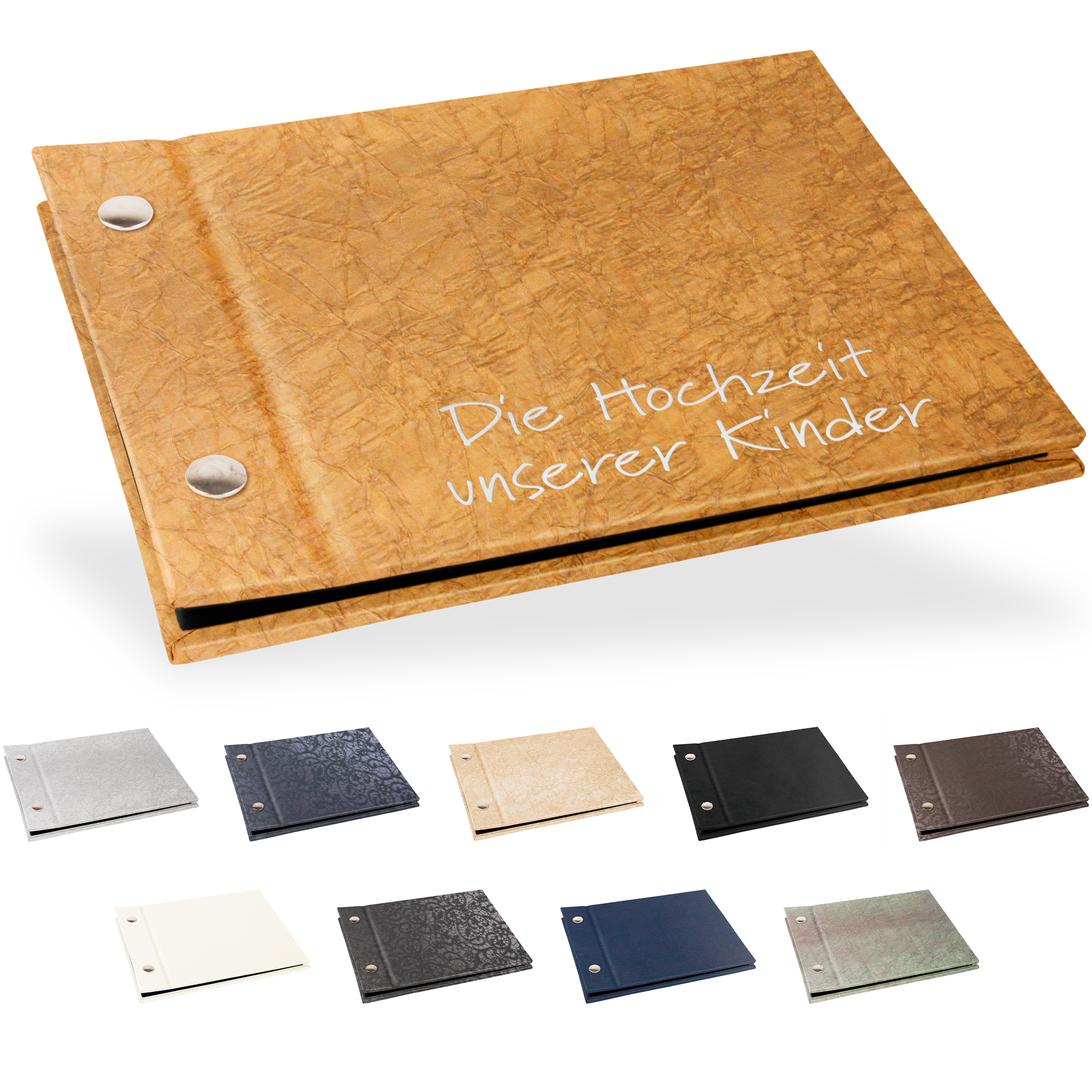 Portraitalbum Trend-Line, Format 16 x 13 cm, ohne Bildausschnitt, Schwarz