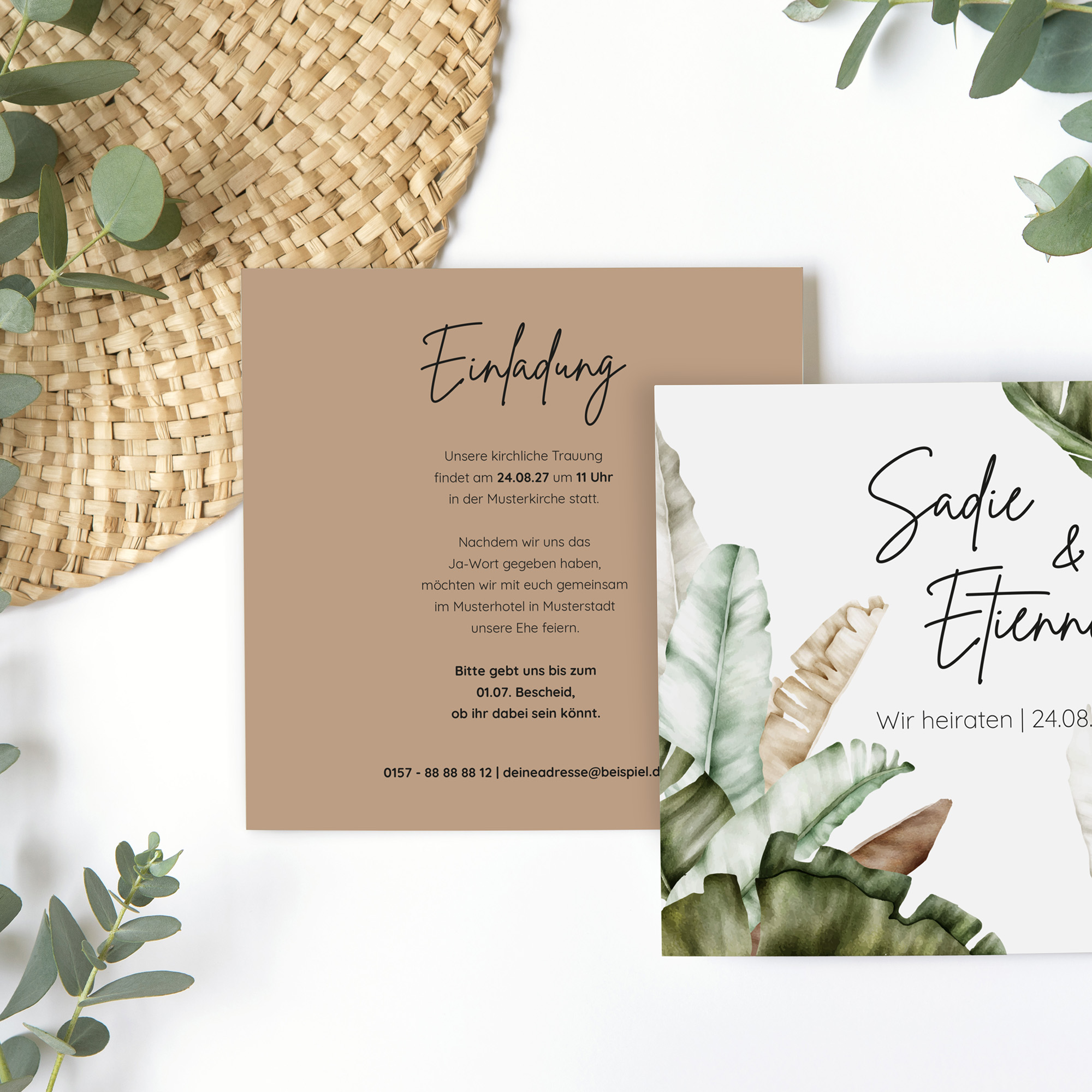 Postkarte Quadrat 148 x 148 mm - Greenery "Manila 01"