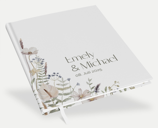 Erinnerungsbuch Hochzeit - Boho "Pastel Bloom"