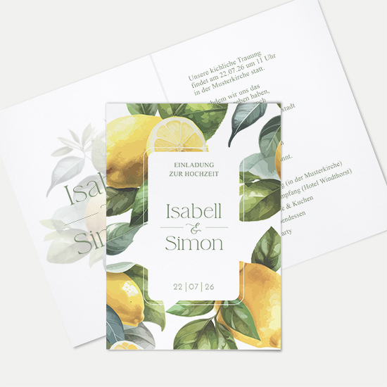 Klappkarte DIN A6 im Hochformat - Floral "Tuscan Bloom"