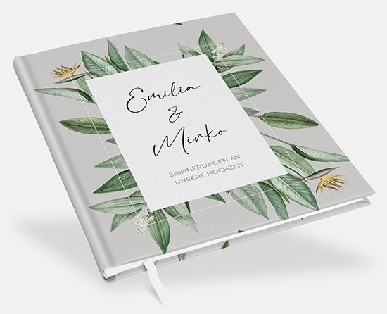 Gästebuch Hochzeit - Greenery "Green & Simple"