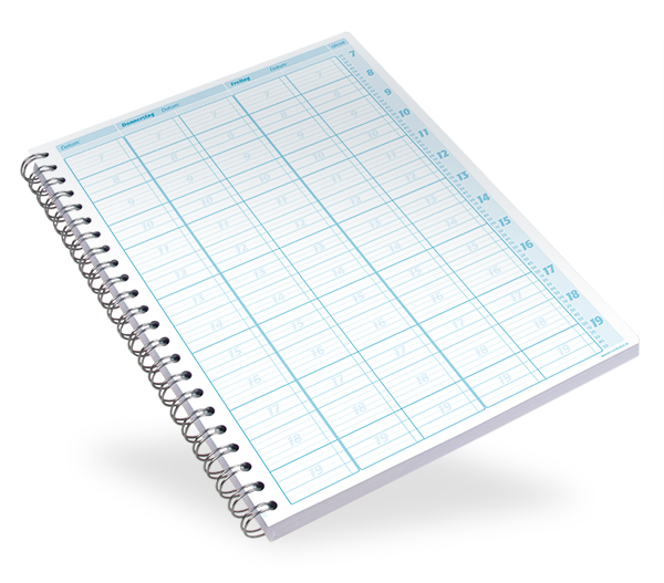 Terminplaner A4 für 2 Mitarbeiter - 10-Minuten-Takt