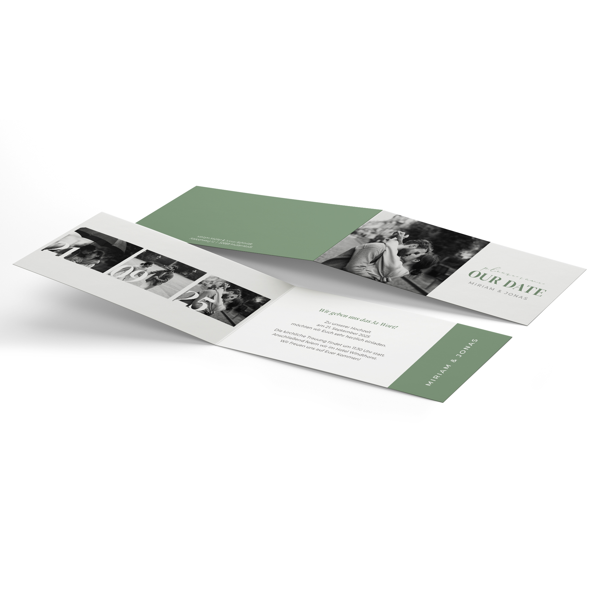 Klappkarte DIN A6 im Querformat - Minimalistisch "Berlin"