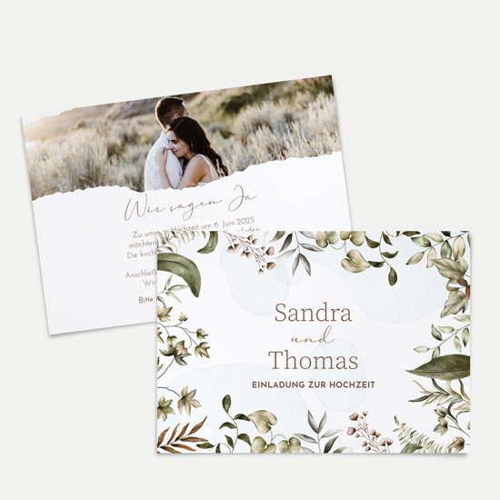 Postkarte DIN A6 im Querformat - Boho "Nature Hold"