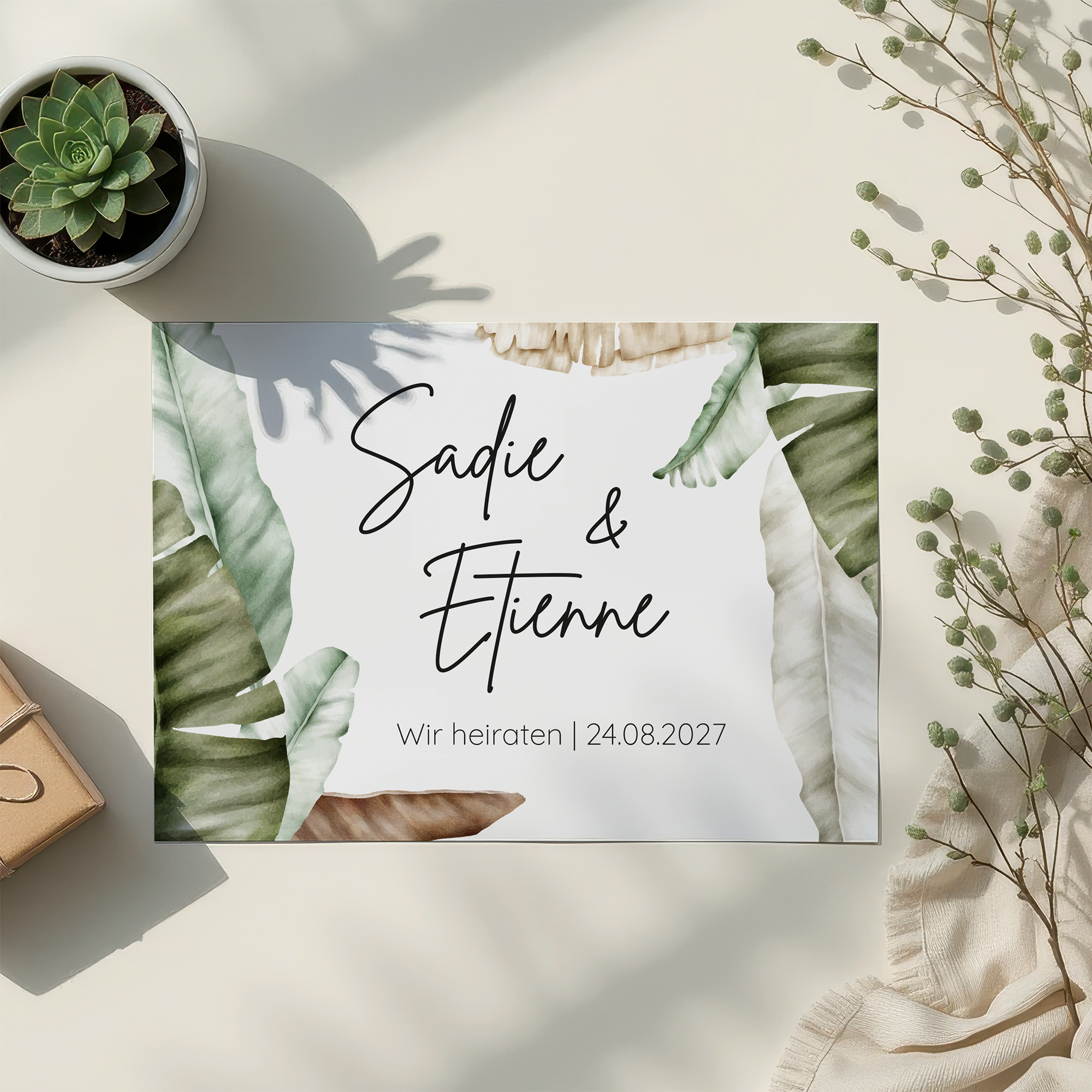 Postkarte DIN A6 im Querformat - Greenery - "Manila 01"