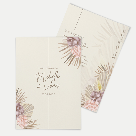 Postkarte DIN A6 im Hochformat - Boho "Minimal"