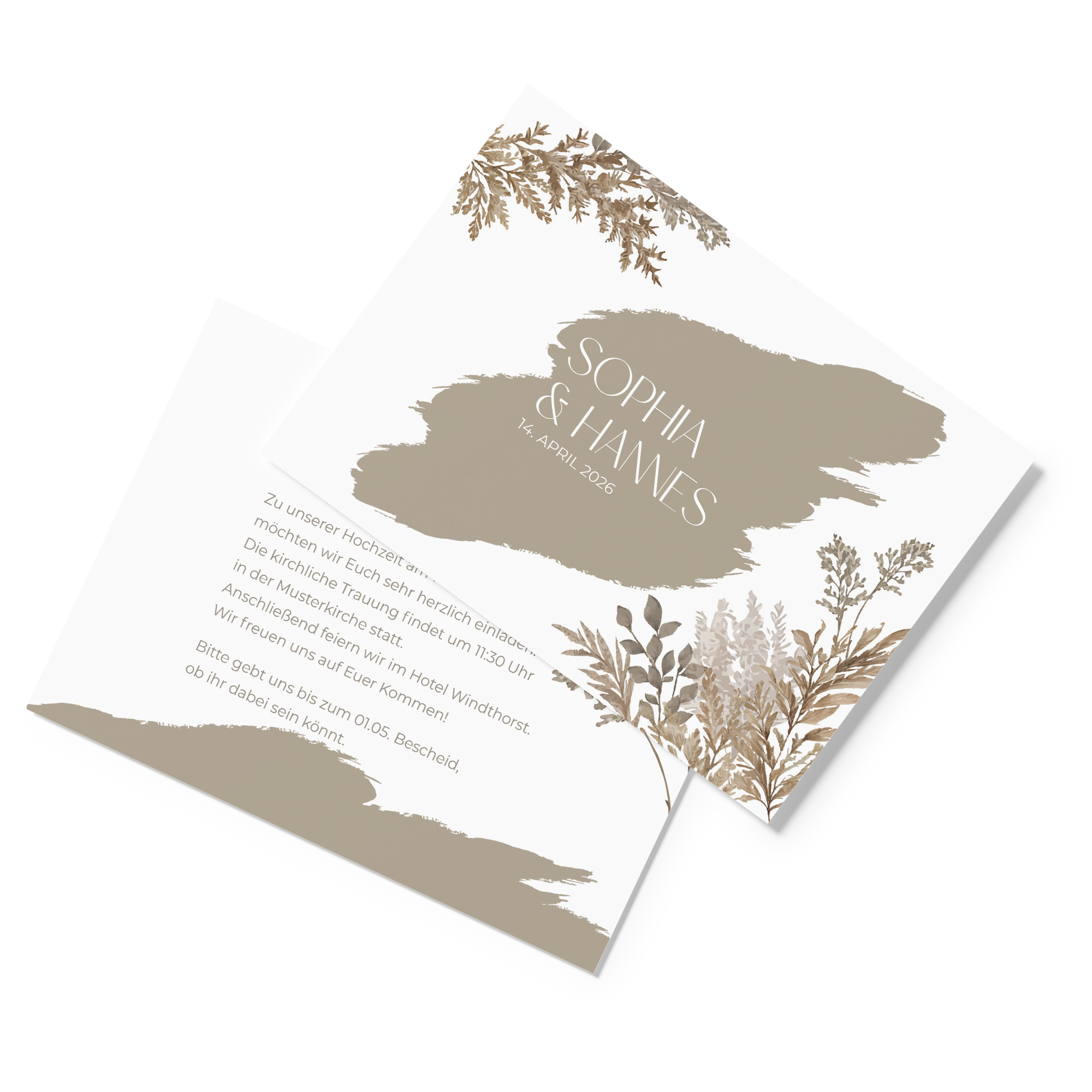 Postkarte DIN A6 im Querformat - Boho "Earthstroke"