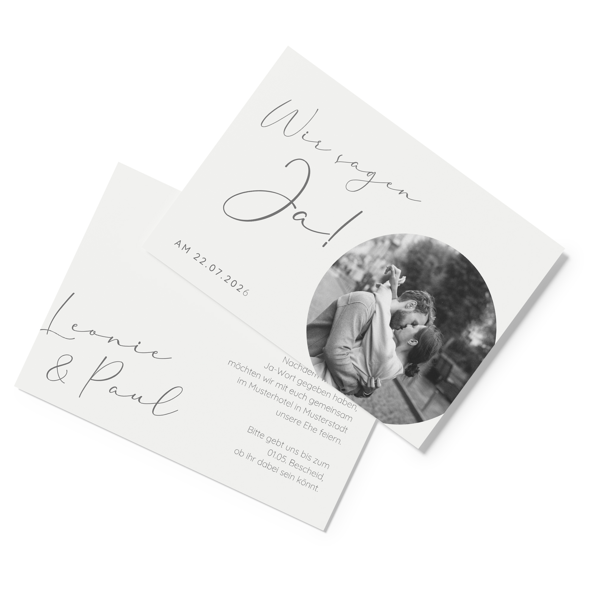 Postkarte DIN A6 im Querformat - Minimalistisch "Paris"