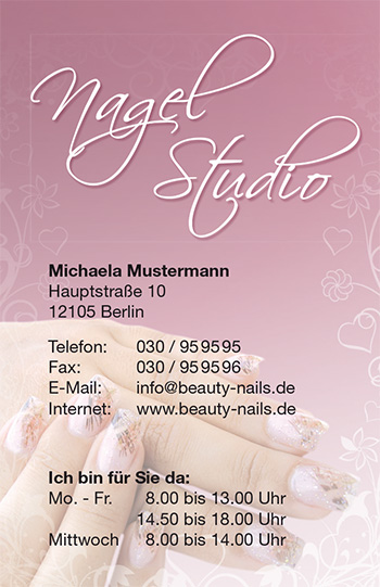 Visitenkarte "nail art"