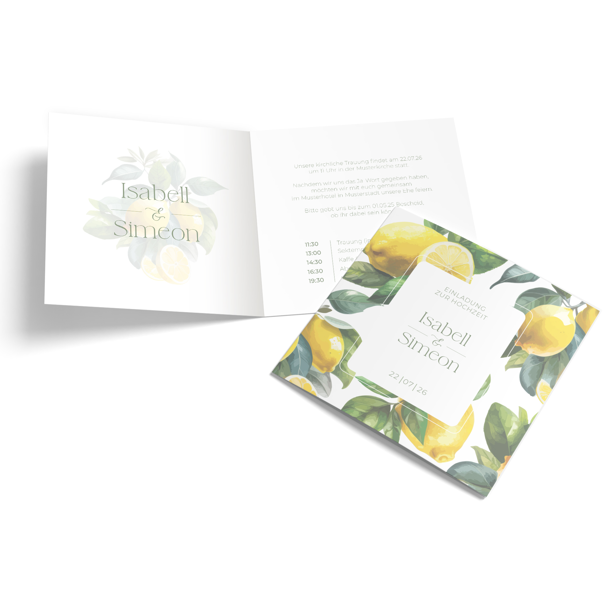 Klappkarte Quadratisch 148 x 148 mm - Floral "Tuscan Bloom"