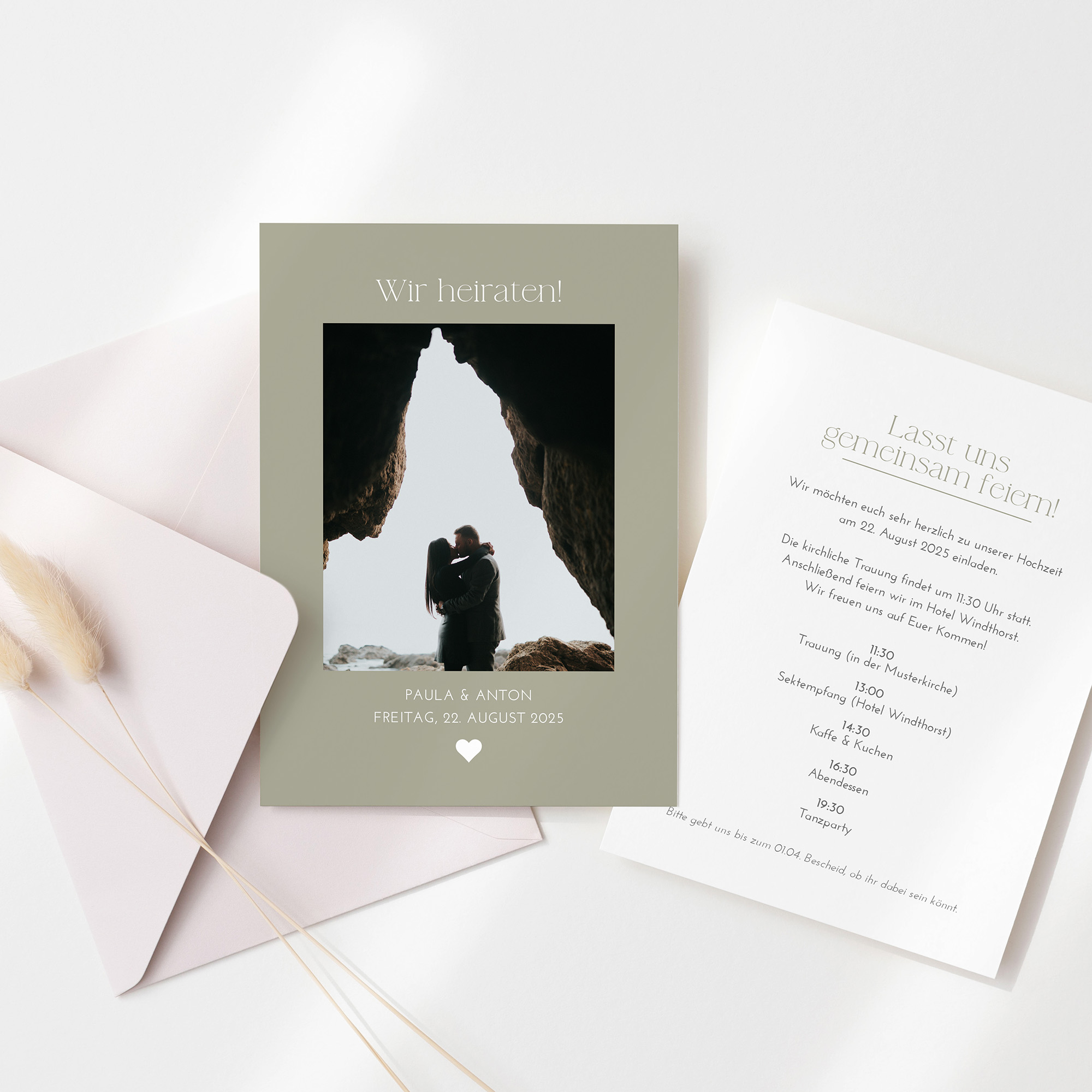 Postkarte DIN A6 im Hochformat - Minimalistisch "Vienna"