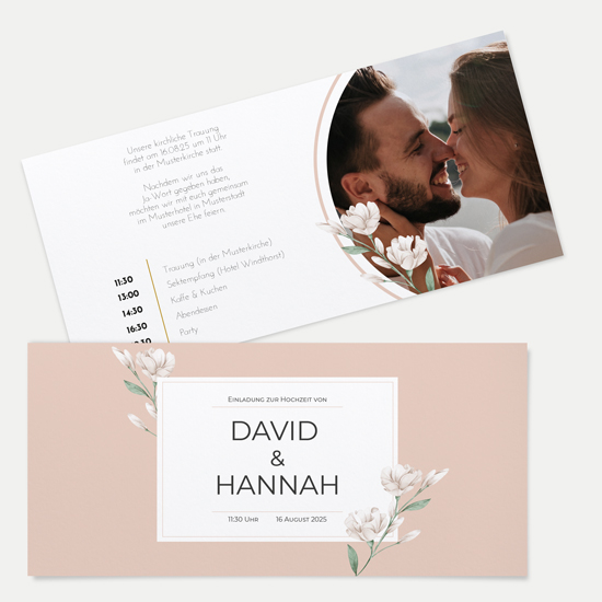 Postkarten DIN lang im Querformat 210 x 98 mm - Floral "Neutral Florals"