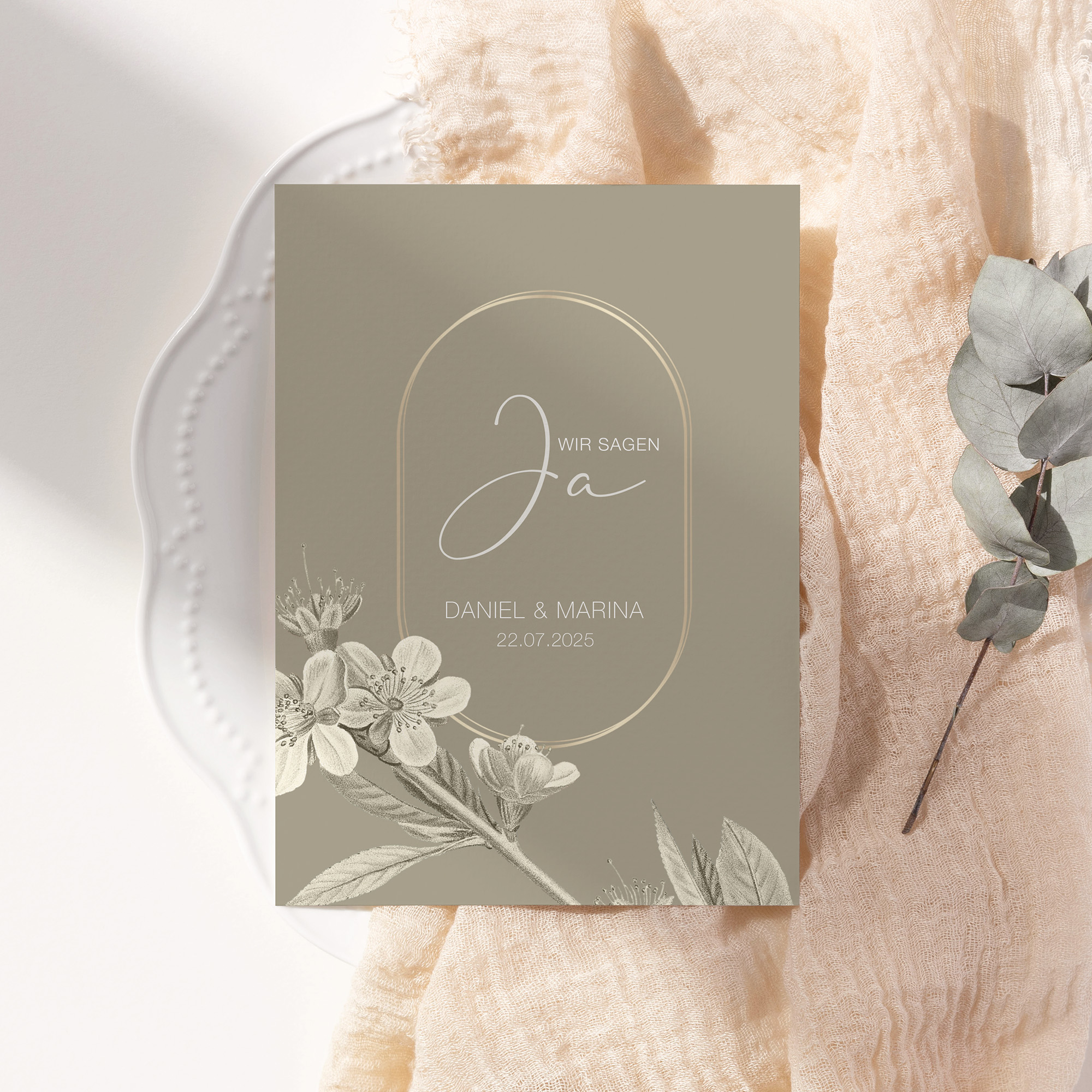 Postkarte DIN A6 im Hochformat - Floral "Classic Flora"