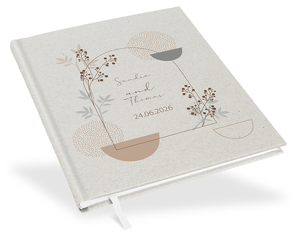 Gästebuch Hochzeit - Boho "Stone Bloom"