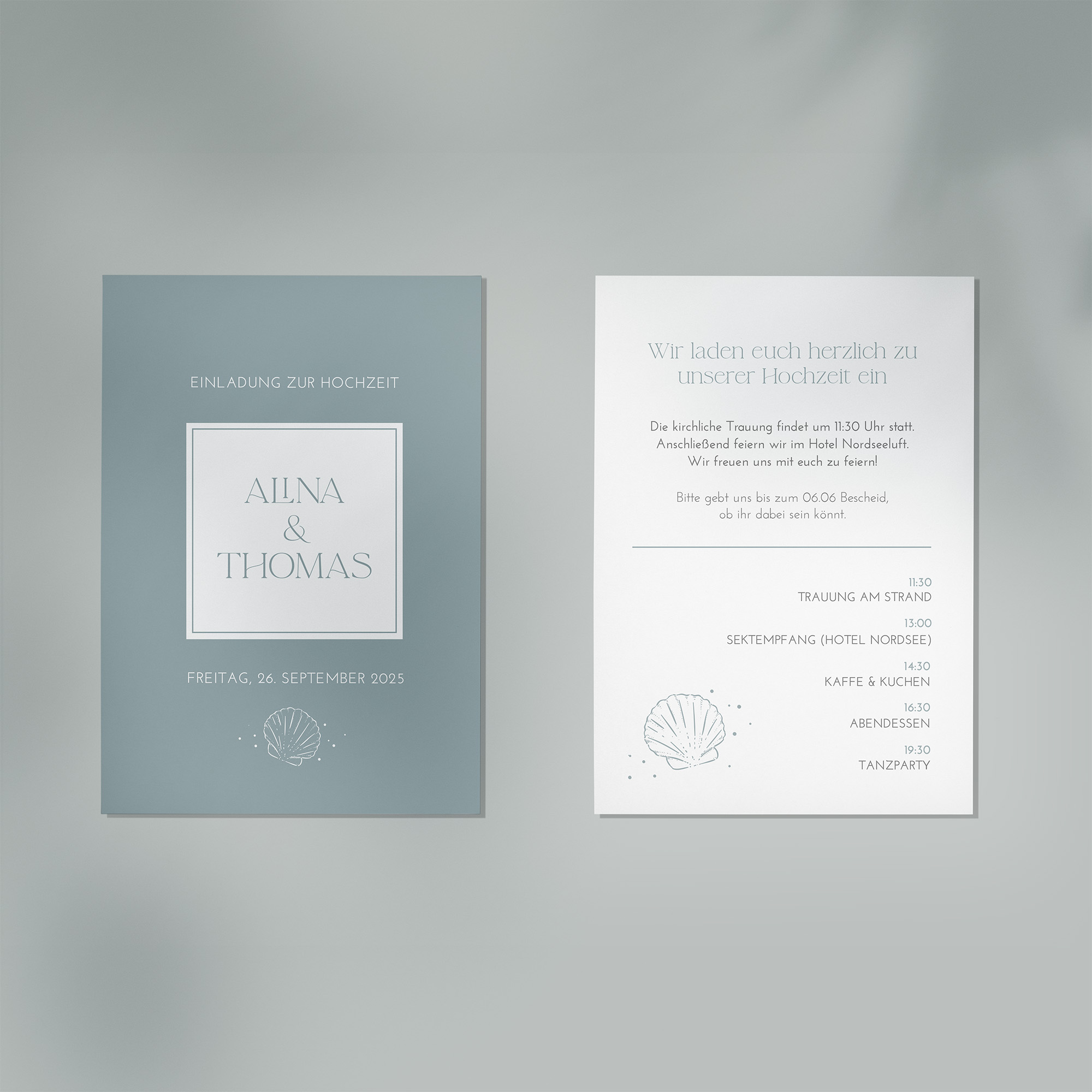 Postkarte DIN A6 im Hochformat - Minimalistisch "Nordic Shore"