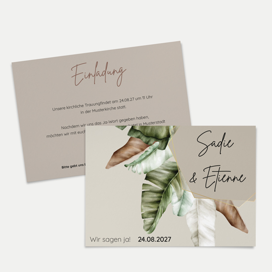 Postkarte DIN A6 im Querformat - Greenery - "Manila 02"