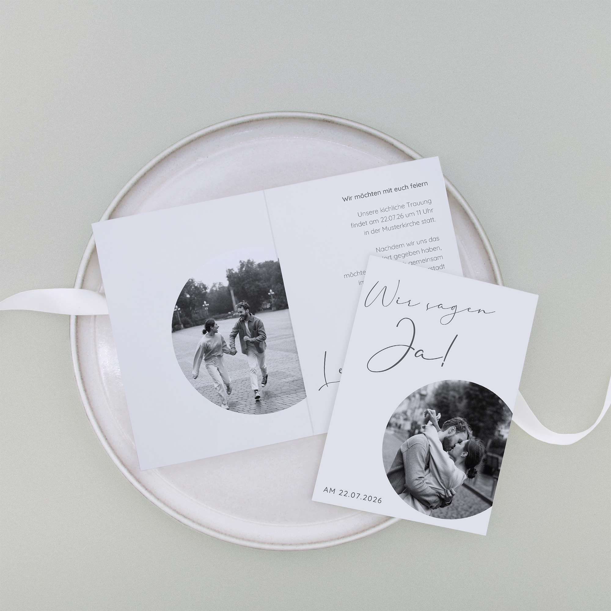 Klappkarte DIN A6 im Hochformat - Minimalistisch "Paris"