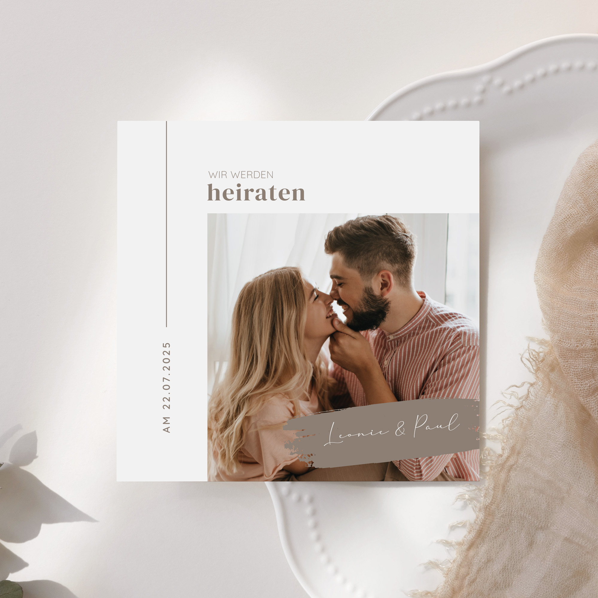 Postkarte Quadrat 148 x 148 mm - Minimalistisch "Copenhagen"