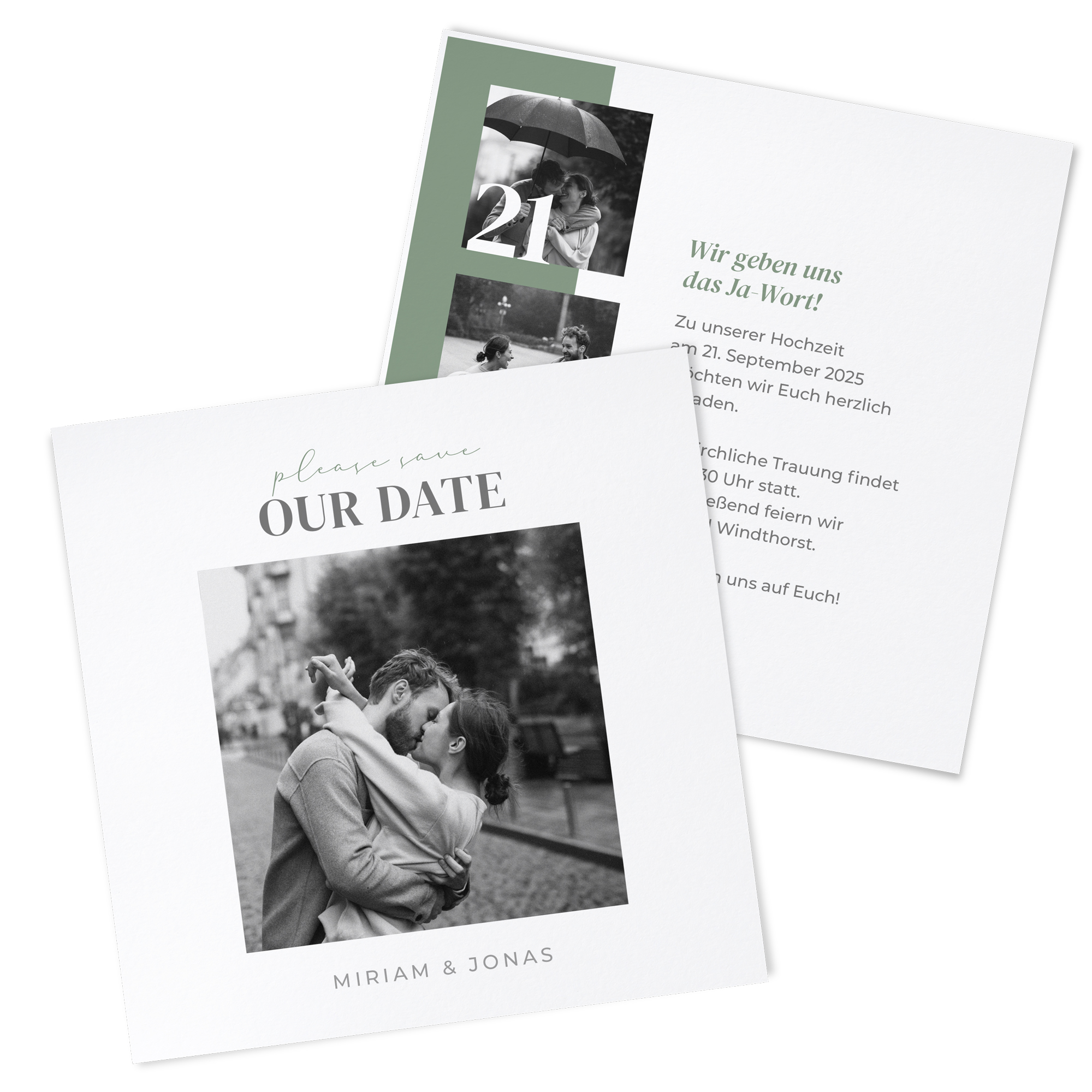 Postkarte Quadrat 148 x 148 mm - Minimalistisch "Berlin"