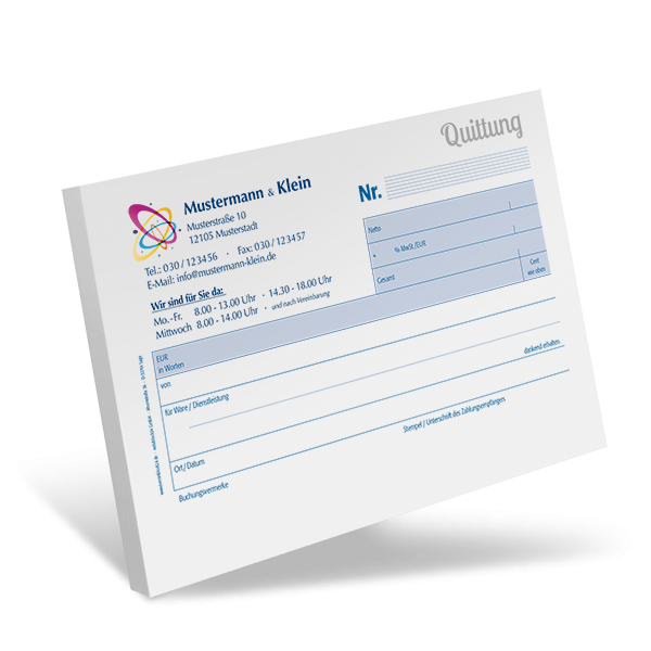 Quittungsblock #4 optional nummeriert