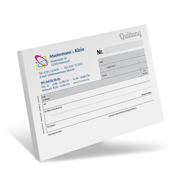 Quittungsblock #4 optional nummeriert