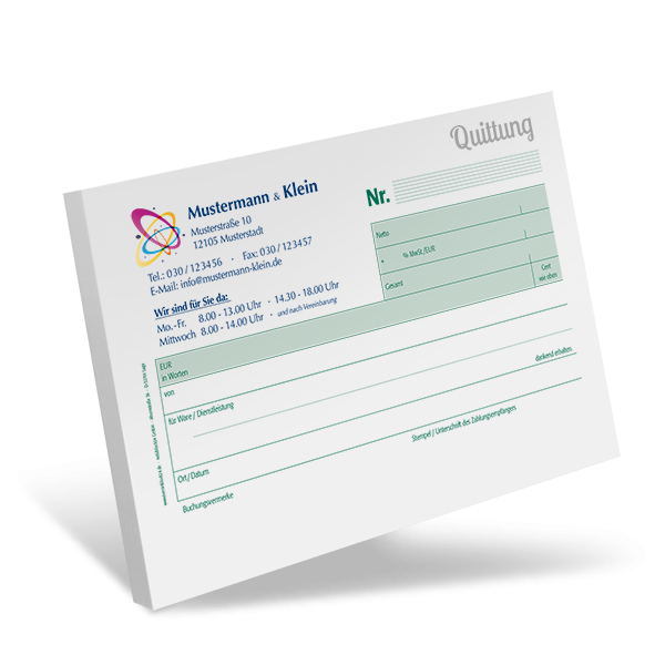 Quittungsblock #4 optional nummeriert