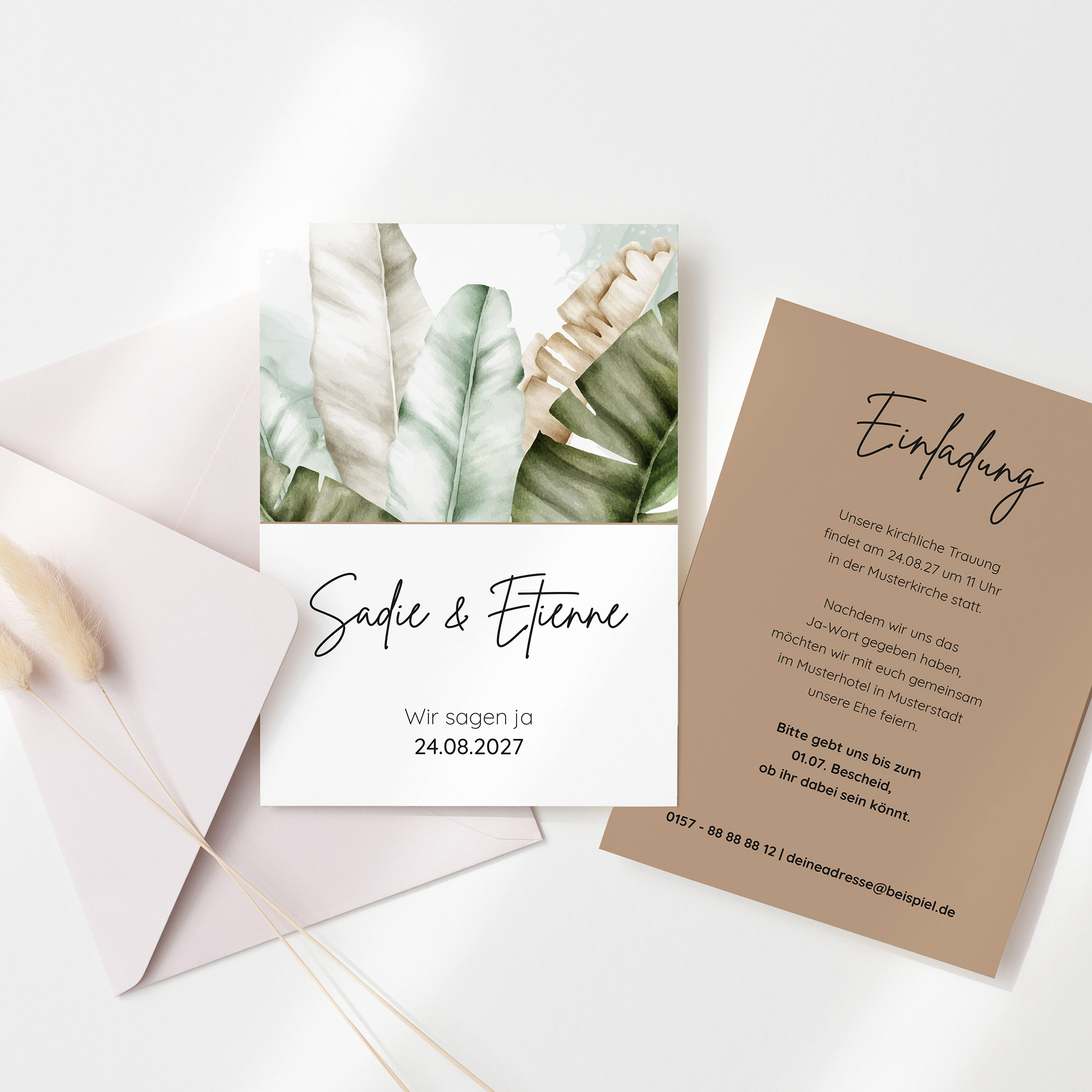 Postkarte DIN A6 im Hochformat - Greenery "Manila 01"