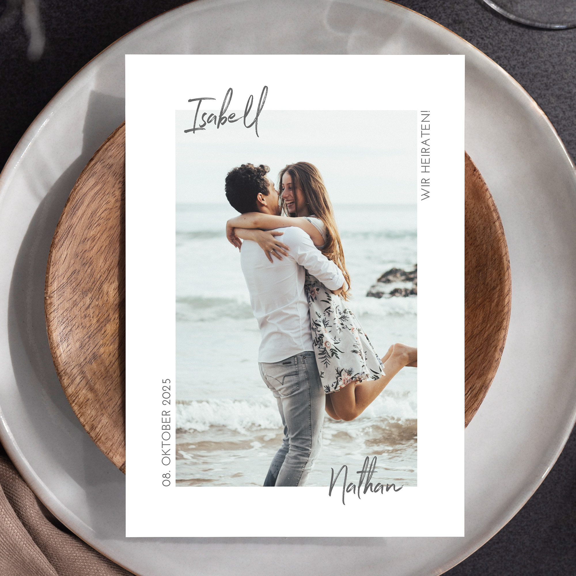 Postkarte DIN A6 im Hochformat - Minimalistisch "Florence"