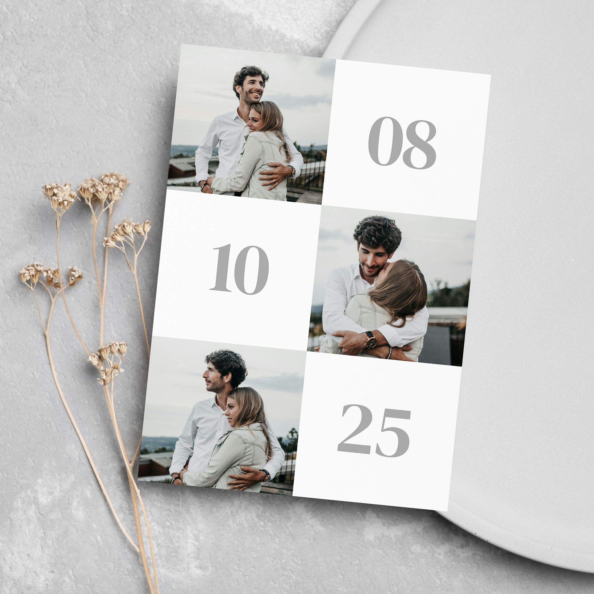 Postkarte DIN A6 im Hochformat - Minimalistisch "Oslo"