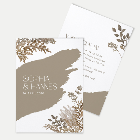 Postkarte DIN A6 im Hochformat - Boho "Earthstroke"