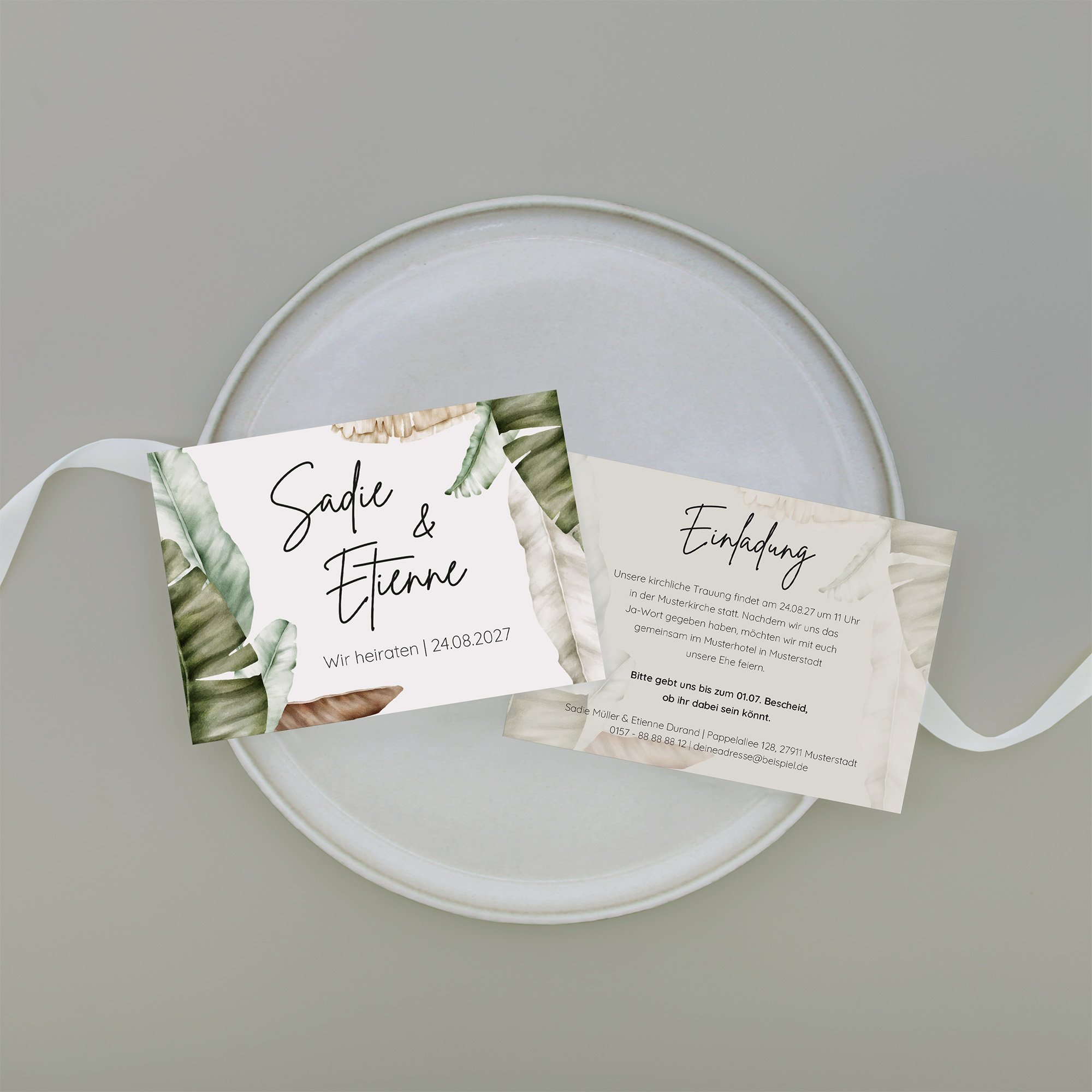 Postkarte DIN A6 im Querformat - Greenery - "Manila 01"