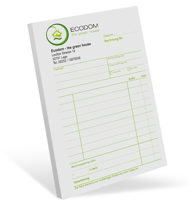 Quittungsblock #3 optional nummeriert