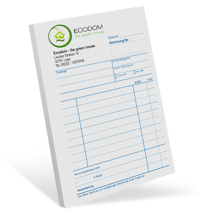 Quittungsblock #3 optional nummeriert