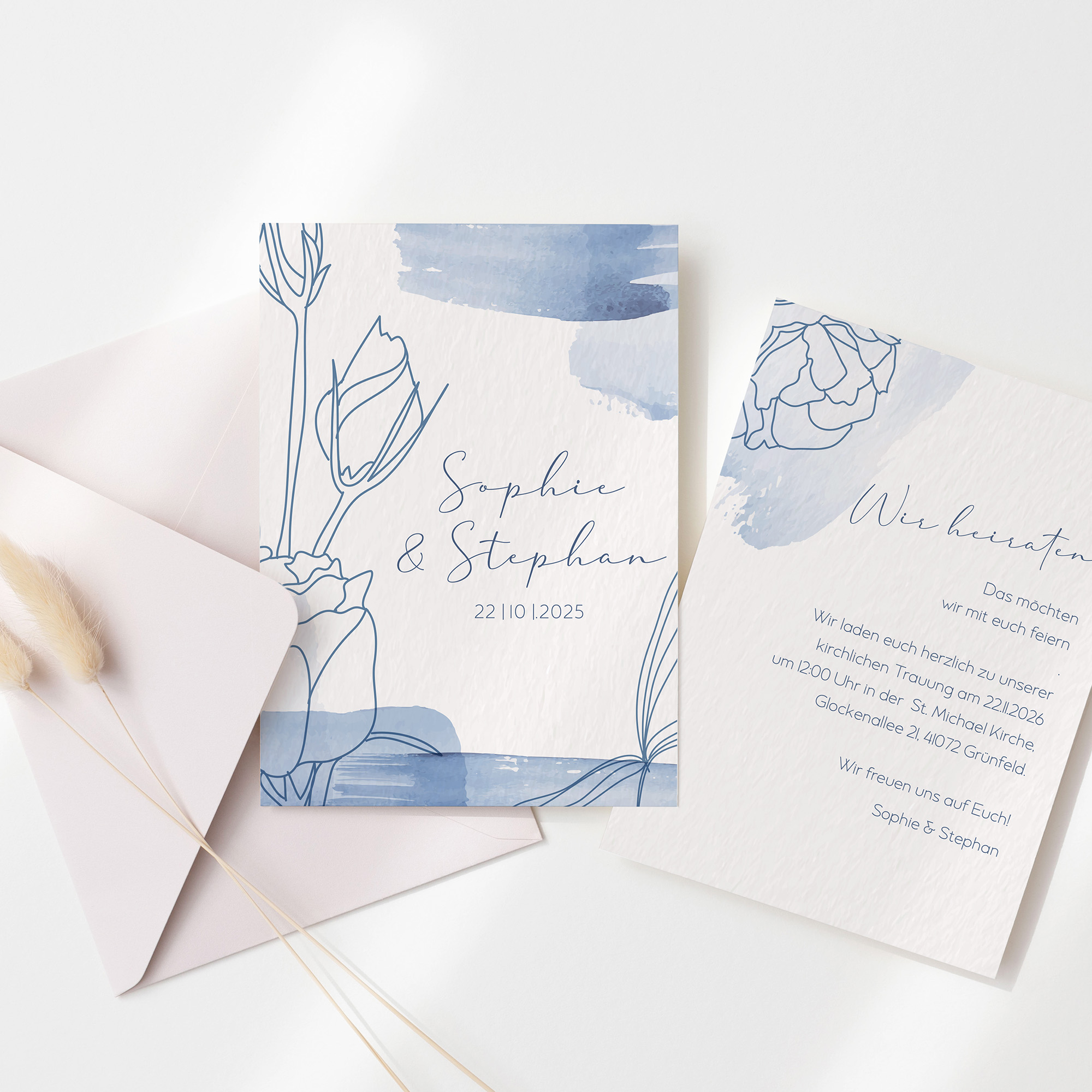 Postkarte DIN A6 im Hochformat - Aquarell "midnight petals"