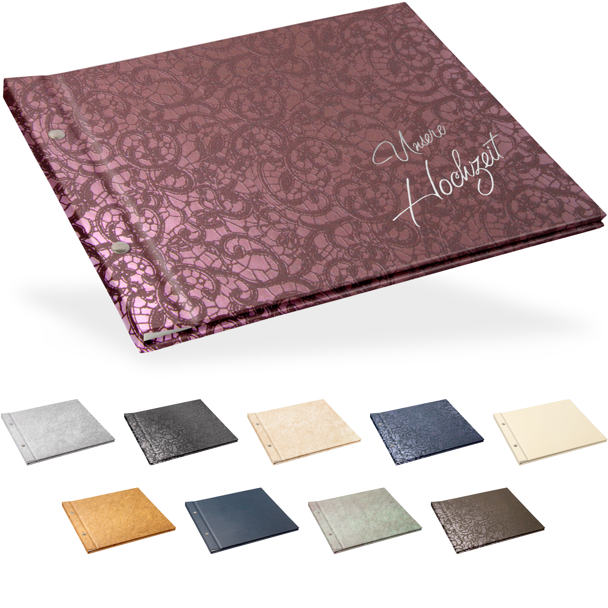 Portraitalbum Comfort-Line 29 x 24 cm, Weiß, ohne Bildausschnitt