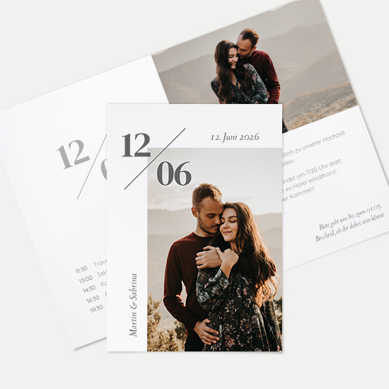 Klappkarte DIN A6 im Hochformat - Minimalistisch "Helsinki"