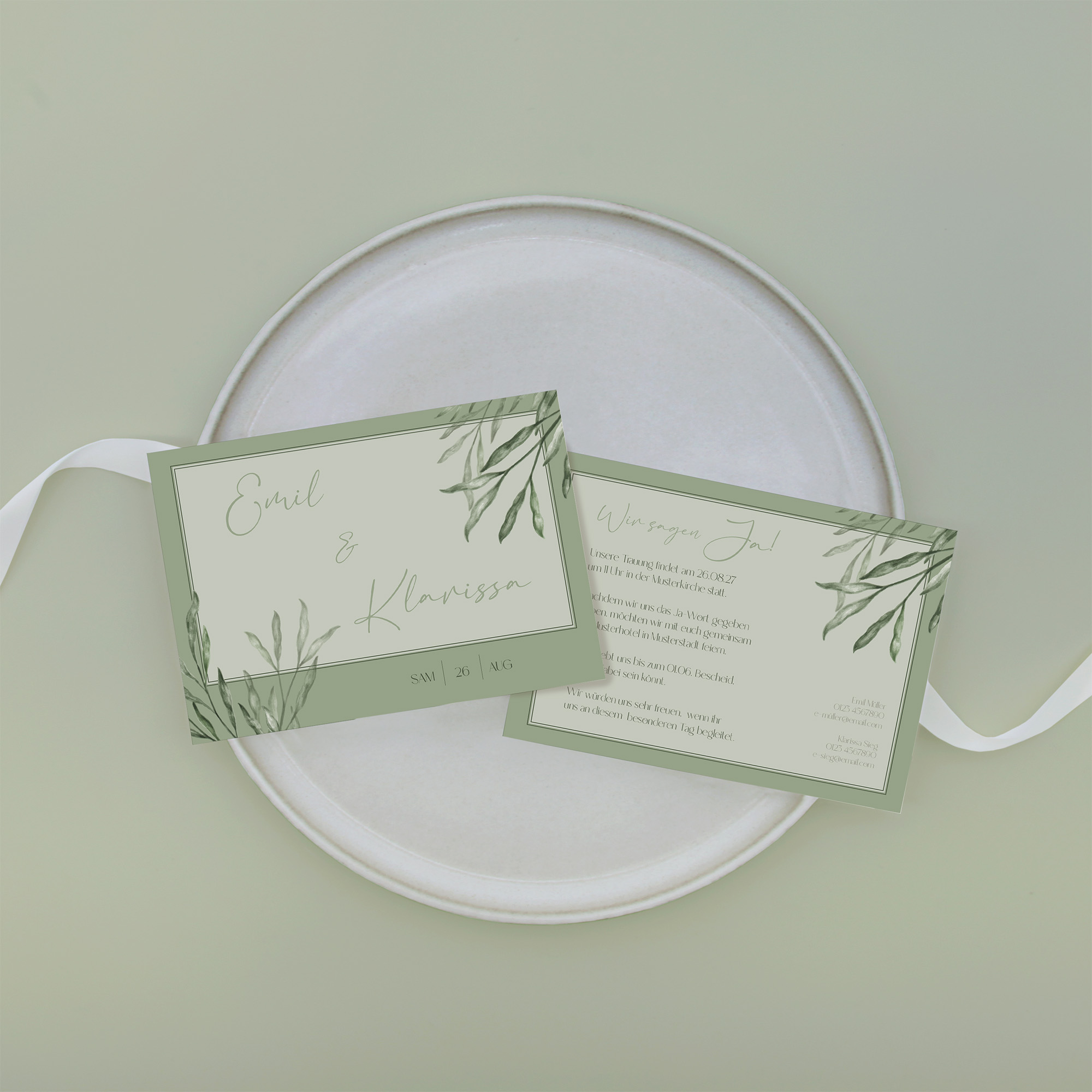 Postkarte DIN A6 im Querformat - Greenery - "Natural Frame"