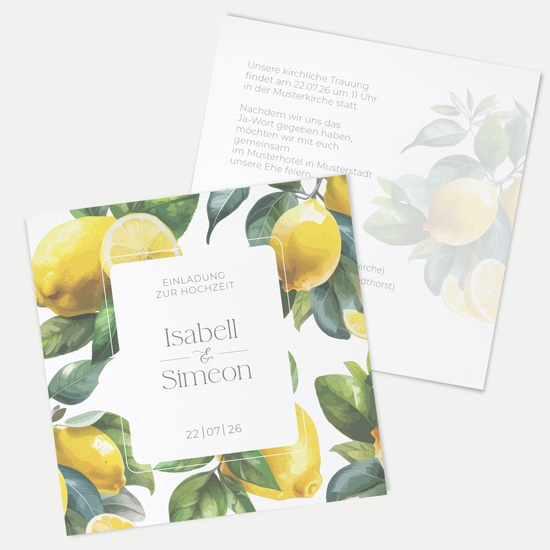 Postkarte Quadrat 148 x 148 mm - Floral "Tuscan Bloom"