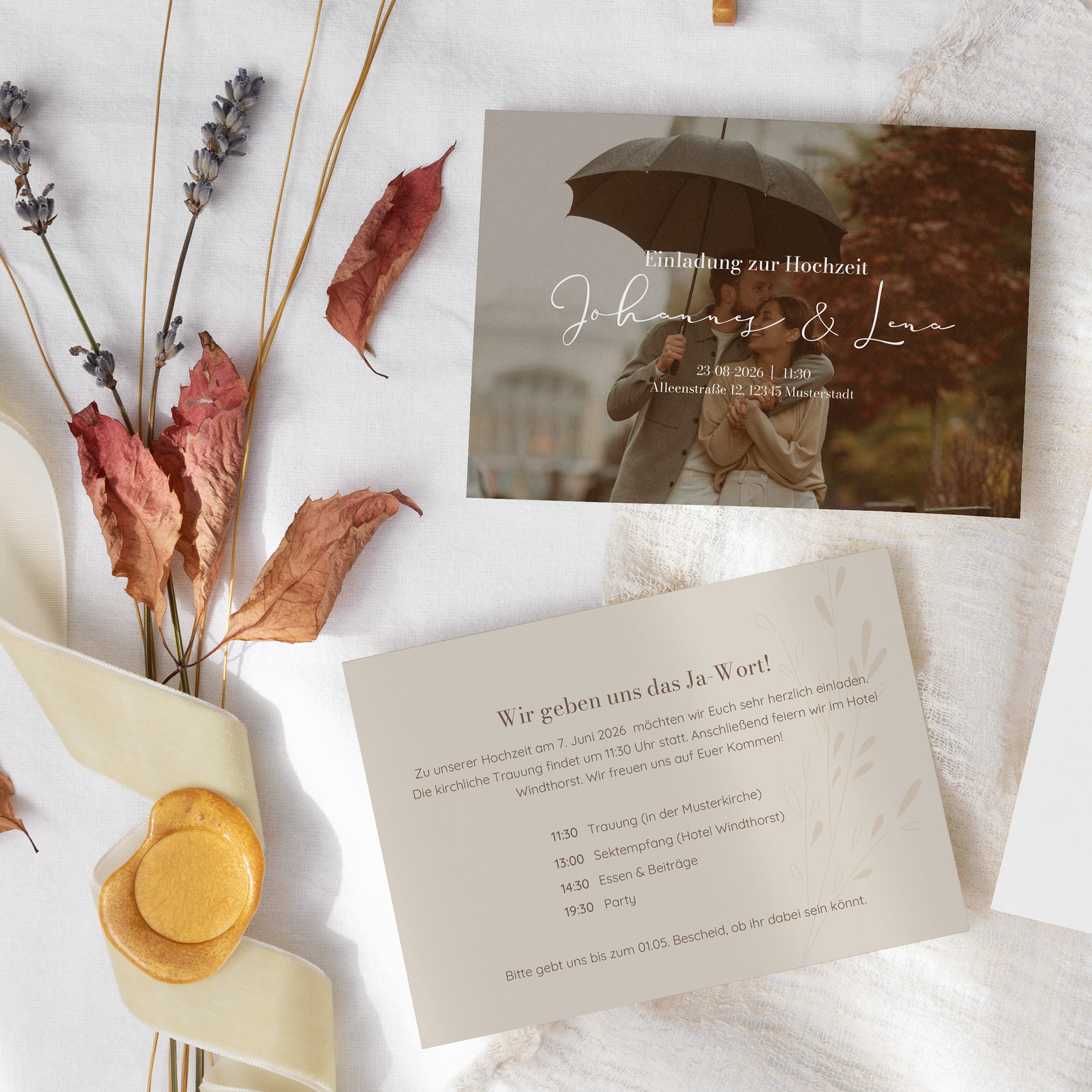 Postkarte DIN A6 im Querformat - Vintage "Golden Memories"