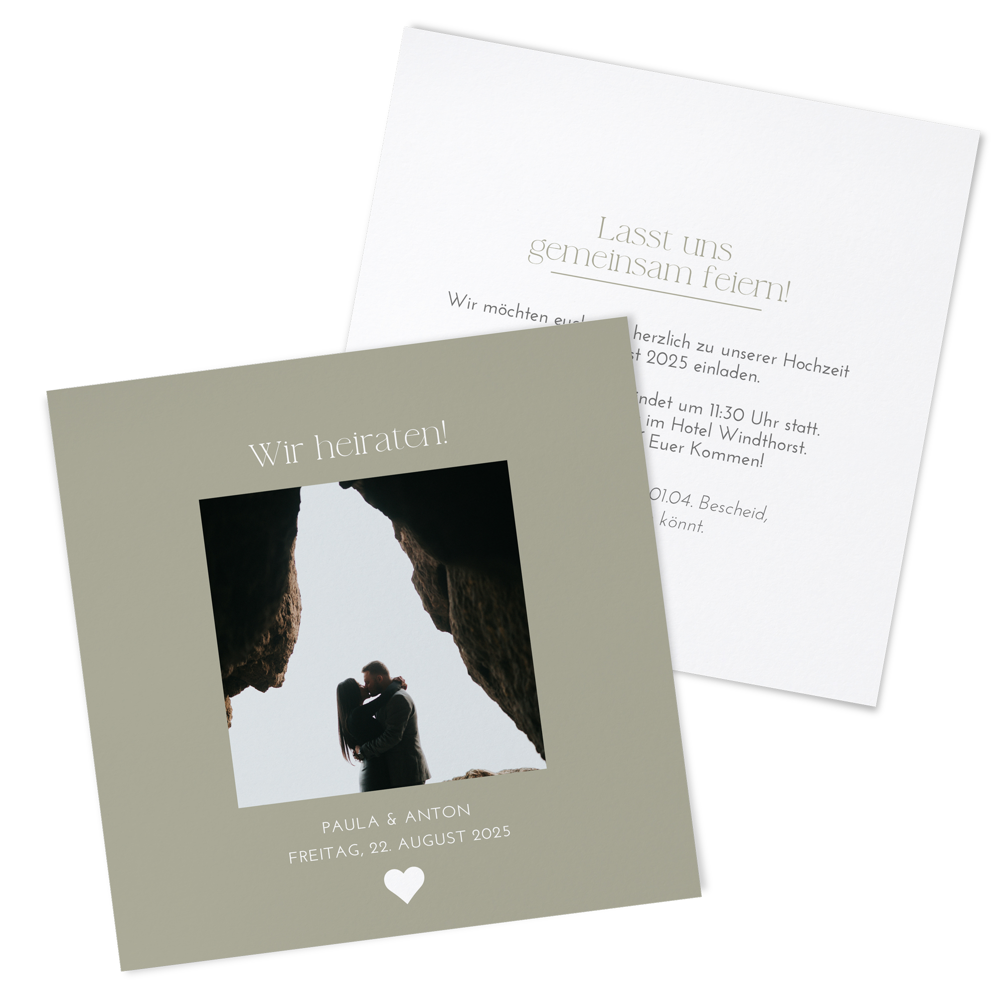 Postkarte Quadrat 148 x 148 mm - Minimalistisch "Vienna"