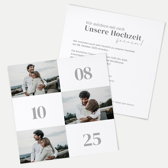 Postkarte Quadrat 148 x 148 mm - Minimalistisch "Oslo"