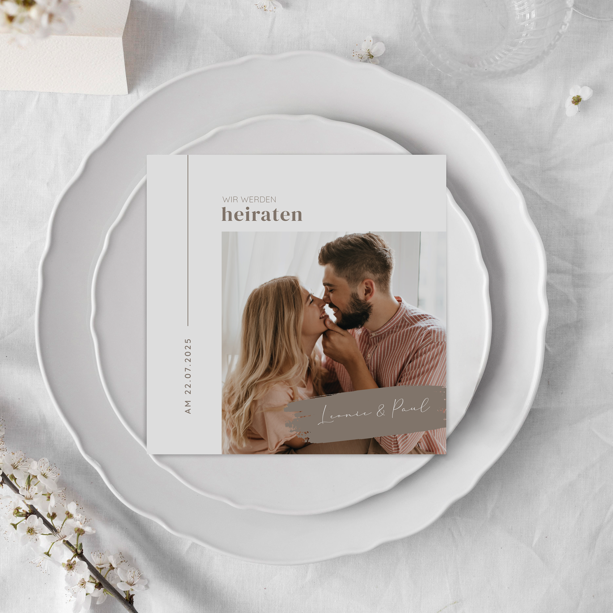 Postkarte Quadrat 148 x 148 mm - Minimalistisch "Copenhagen"